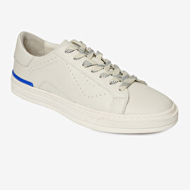 Erkek Beyaz Hakiki Deri Sneaker Ayakkabı 4Y1SA17490-1