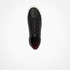 Erkek Siyah Hakiki Deri Sneaker Ayakkabı 4Y1SA17490-4
