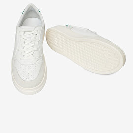 Erkek Beyaz Hakiki Deri Sneaker Ayakkabı 4Y1SA62609-6