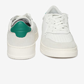 Erkek Beyaz Yeşil Hakiki Deri Sneaker Ayakkabı 4Y1SA62609-7