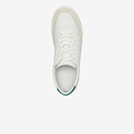 Erkek Beyaz Yeşil Hakiki Deri Sneaker Ayakkabı 4Y1SA62609-4