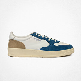 Erkek Saks Beyaz Hakiki Deri Sneaker Ayakkabı 4Y1SA62609-4