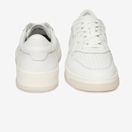 Erkek Kırık Beyaz Hakiki Deri Sneaker Ayakkabı 4Y1SA62609-7