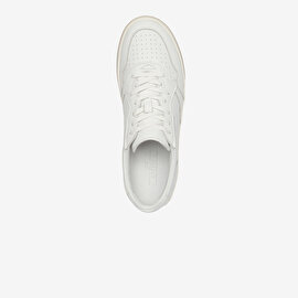 Erkek Kırık Beyaz Hakiki Deri Sneaker Ayakkabı 4Y1SA62609-4