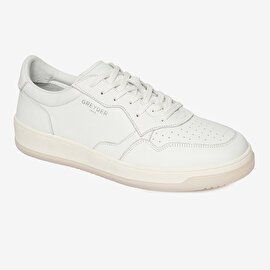 Erkek Kırık Beyaz Hakiki Deri Sneaker Ayakkabı 4Y1SA62609-1