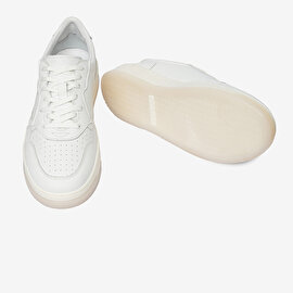 Erkek Beyaz Hakiki Deri Sneaker Ayakkabı 4Y1SA62609-6