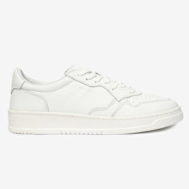 Erkek Beyaz Hakiki Deri Sneaker  Ayakkabı 4Y1SA62609-2