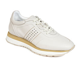 Erkek Beyaz Hakiki Deri Sneaker Ayakkabı 4Y1SA64509-1