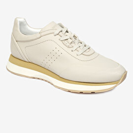 Erkek Beyaz Hakiki Deri Sneaker Ayakkabı 4Y1SA64509-1