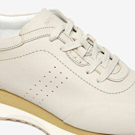 Erkek Beyaz Hakiki Deri Sneaker Ayakkabı 4Y1SA64509-5