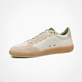 Erkek Bej Hakiki Deri Sneaker Ayakkabı 4Y1SA64532-3