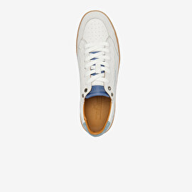 Erkek Beyaz Hakiki Deri Sneaker Ayakkabı 4Y1SA64532-4