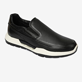 Erkek Siyah Hakiki Deri Sneaker Ayakkabı 4Y1UA17361-1