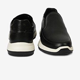 Erkek Siyah Hakiki Deri Sneaker Ayakkabı 4Y1UA17361-7