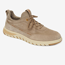Erkek Koyu Vizon Hakiki Deri Sneaker Ayakkabı 4Y1UA17611-1