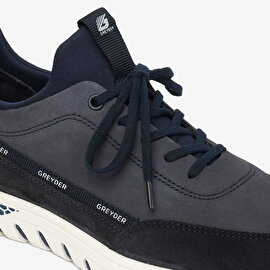 Erkek Açık Lacivert Hakiki Deri Sneaker Ayakkabı 4Y1UA17611-5