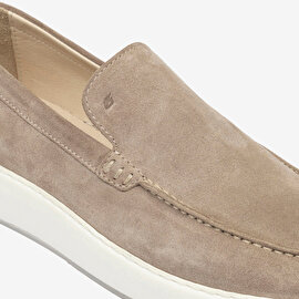 Erkek Vizon Hakiki Deri Loafer Ayakkabı 4Y1UA64565-6