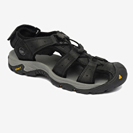 Kadın Siyah Koyu Gri Hakiki Deri Sandalet 4Y2CS30641-1
