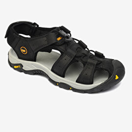 Kadın Siyah Gri Hakiki Deri Sandalet 4Y2CS30641-1