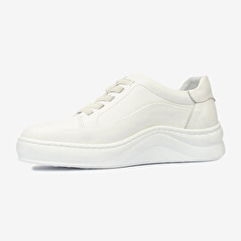 Kadın Beyaz Hakiki Deri Sneaker  Ayakkabı 4Y2FA59052-3