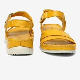 Kadın Sarı Hakiki Deri Sandalet 4Y2FS57472-7