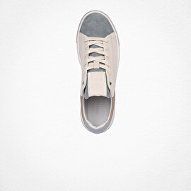 Kadın Beyaz Yeşil Hakiki Deri Sneaker Ayakkabı 4Y2SA33200-4