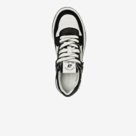 Kadın Siyah Beyaz Hakiki Deri Sneaker Ayakkabı 4Y2SA33290-4