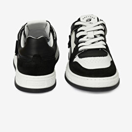 Kadın Siyah Beyaz Hakiki Deri Sneaker Ayakkabı 4Y2SA33290-7