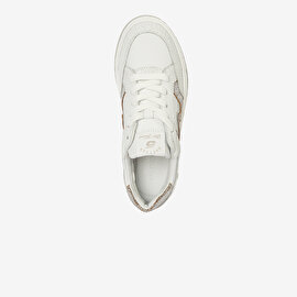 Kadın Beyaz Gümüş Hakiki Deri Sneaker Ayakkabı 4Y2SA33291-4