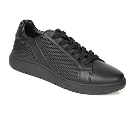 Kadın Siyah Hakiki Deri Sneaker Ayakkabı 4Y2SA33600-1