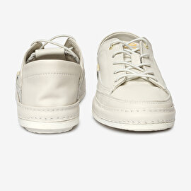 Kadın Kirli Beyaz Hakiki Deri Sneaker Ayakkabı 4Y2SA33670-8