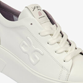 Kadın Beyaz Hakiki Deri Sneaker Ayakkabı 4Y2SA33710-5