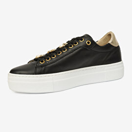 Kadın Siyah Hakiki Deri Sneaker Ayakkabı 4Y2SA50738-3