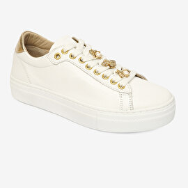 Kadın Beyaz Hakiki Deri Sneaker Ayakkabı 4Y2SA50738-1