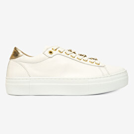 Kadın Beyaz Hakiki Deri Sneaker Ayakkabı 4Y2SA50738-2