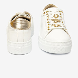 Kadın Beyaz Hakiki Deri Sneaker Ayakkabı 4Y2SA50738-7