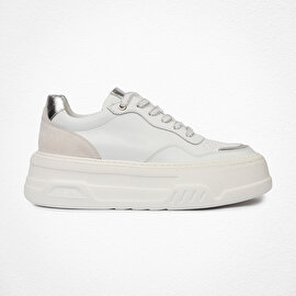Kadın Beyaz Gümüş Sneaker Ayakkabı 4Y2SA59041-2