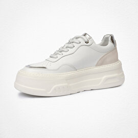 Kadın Beyaz Gümüş Sneaker Ayakkabı 4Y2SA59041-3