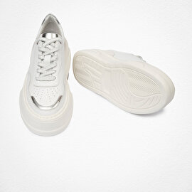 Kadın Beyaz Gümüş Sneaker Ayakkabı 4Y2SA59041-6