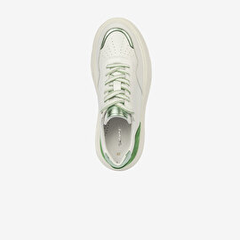 Kadın Beyaz Yeşil Hakiki Deri Sneaker Ayakkabı 4Y2SA59041-4