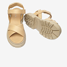Kadın Nude Hakiki Deri Sandalet 4Y2TS59040-6