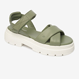 Kadın Su Yeşili Hakiki Deri Sandalet 4Y2TS59040-1