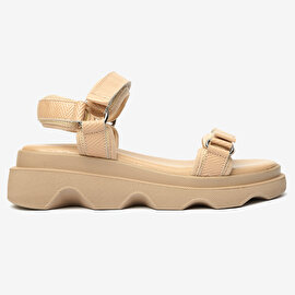 Kadın Krem Hakiki Deri Sandalet 4Y2WS59059-2