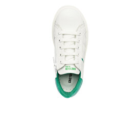 Erkek Çocuk Beyaz Yeşil Hakiki Deri Sneaker Ayakkabı 4Y5NA59501-3