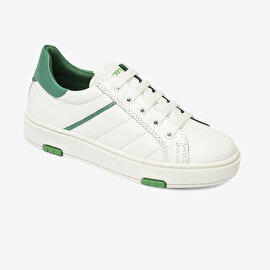 Erkek Çocuk Beyaz Yeşil Hakiki Deri Sneaker Ayakkabı 4Y5NA59501-1
