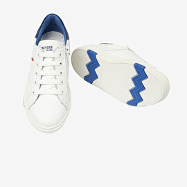 Erkek Çocuk Beyaz Saks Hakiki Deri Sneaker Ayakkabı 4Y5NA59501-6