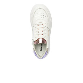 Kız Çocuk Beyaz Pembe Hakiki Deri Sneaker Ayakkabı 4Y5ZA59507-3