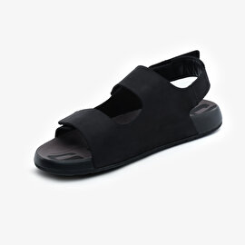 Erkek Siyah Nubuk Hakiki Deri Sandalet 5Y1CS64685-3