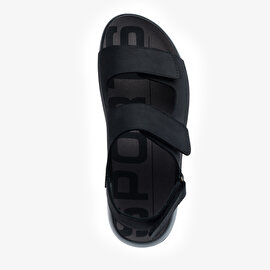 Erkek Siyah Nubuk Hakiki Deri Sandalet 5Y1CS64685-4