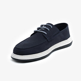 Erkek Lacivert Nubuk Hakiki Deri Oxford Ayakkabı 5Y1FA64695-3